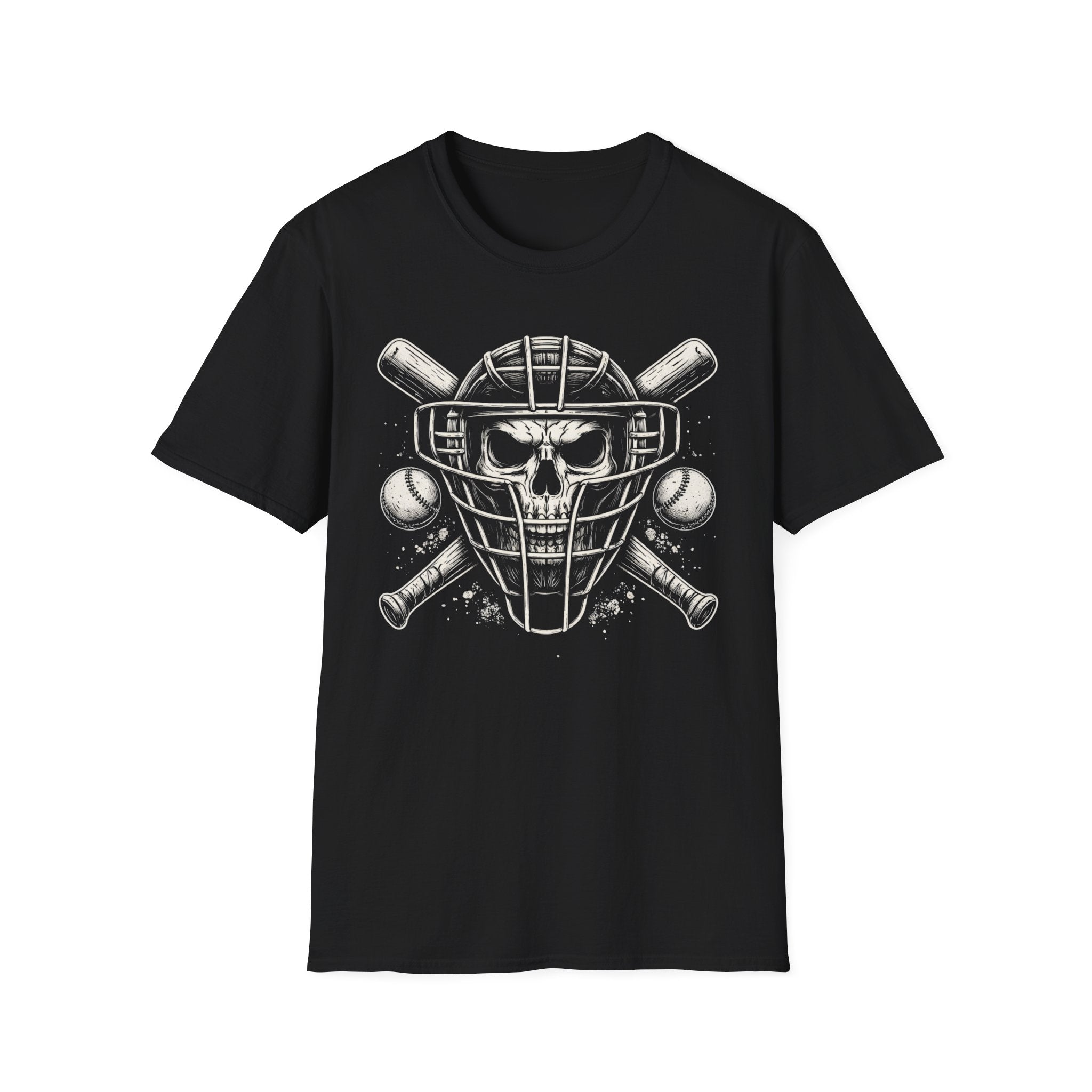 Baseball Skull Catcher T-Shirt