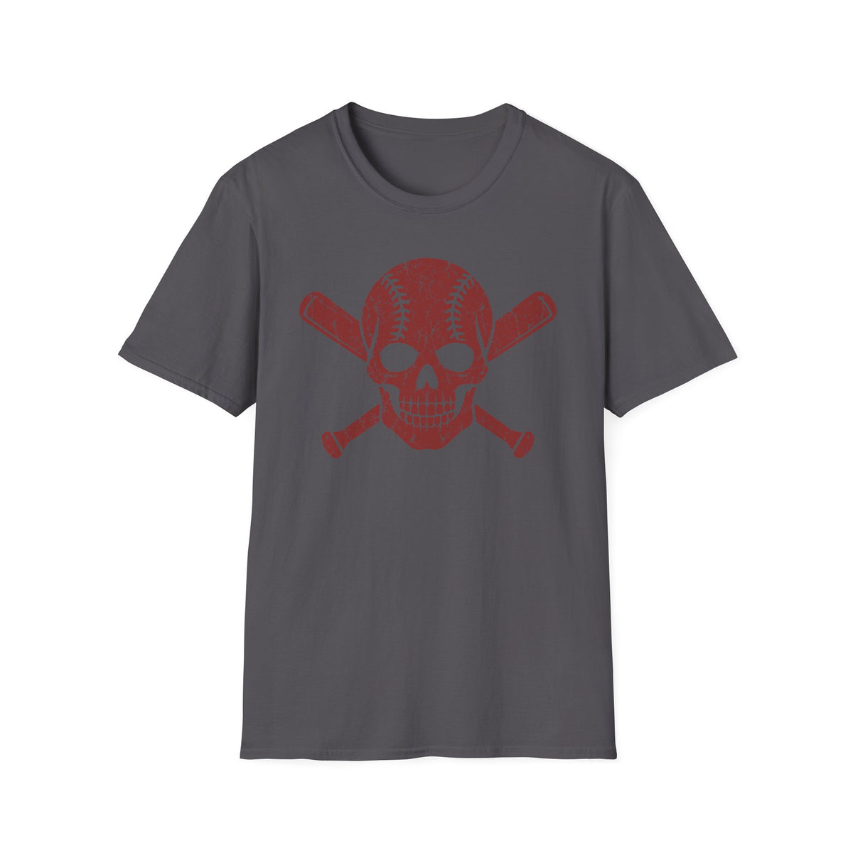 Red Skull Baseball/Softball T-Shirt