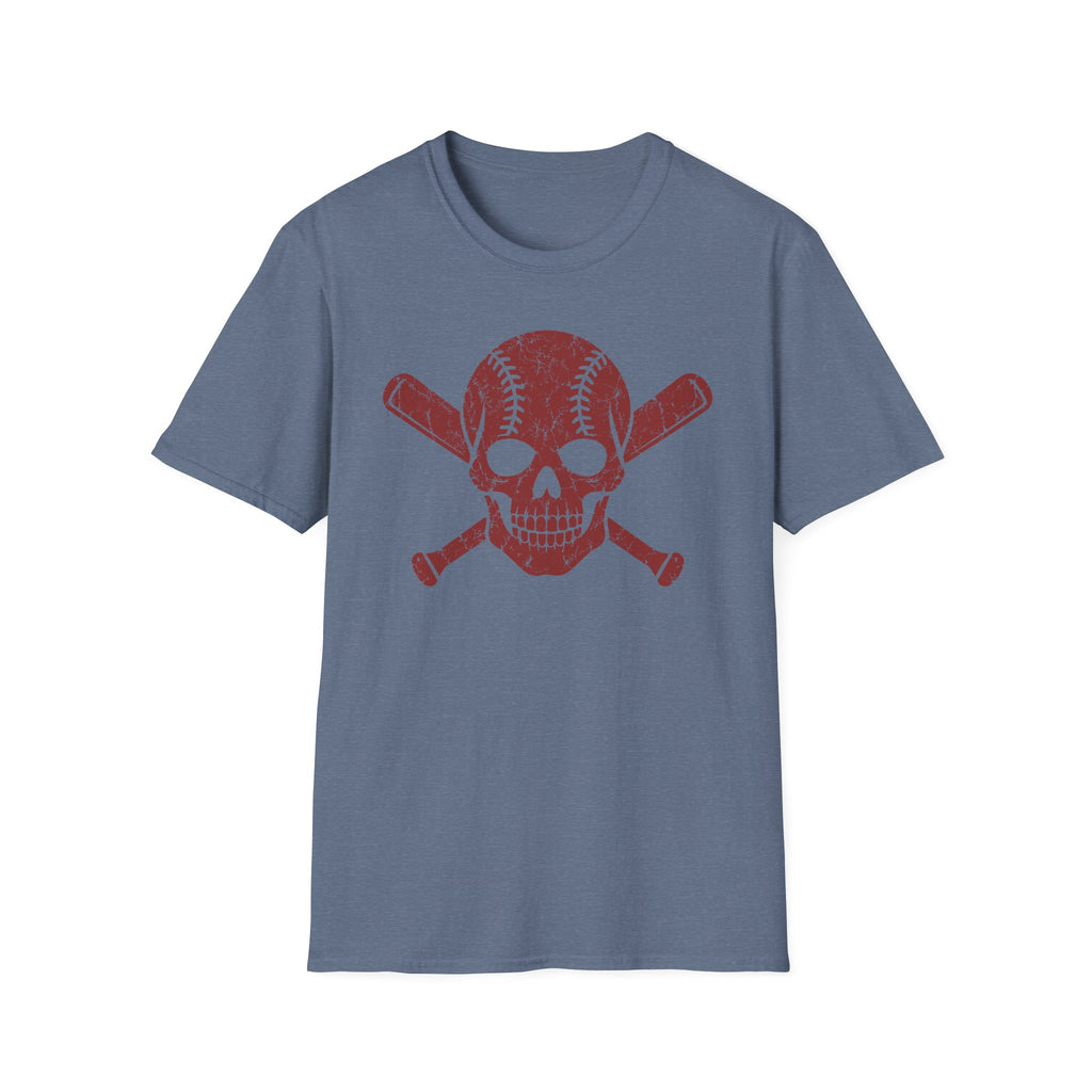 Red Skull Baseball/Softball T-Shirt