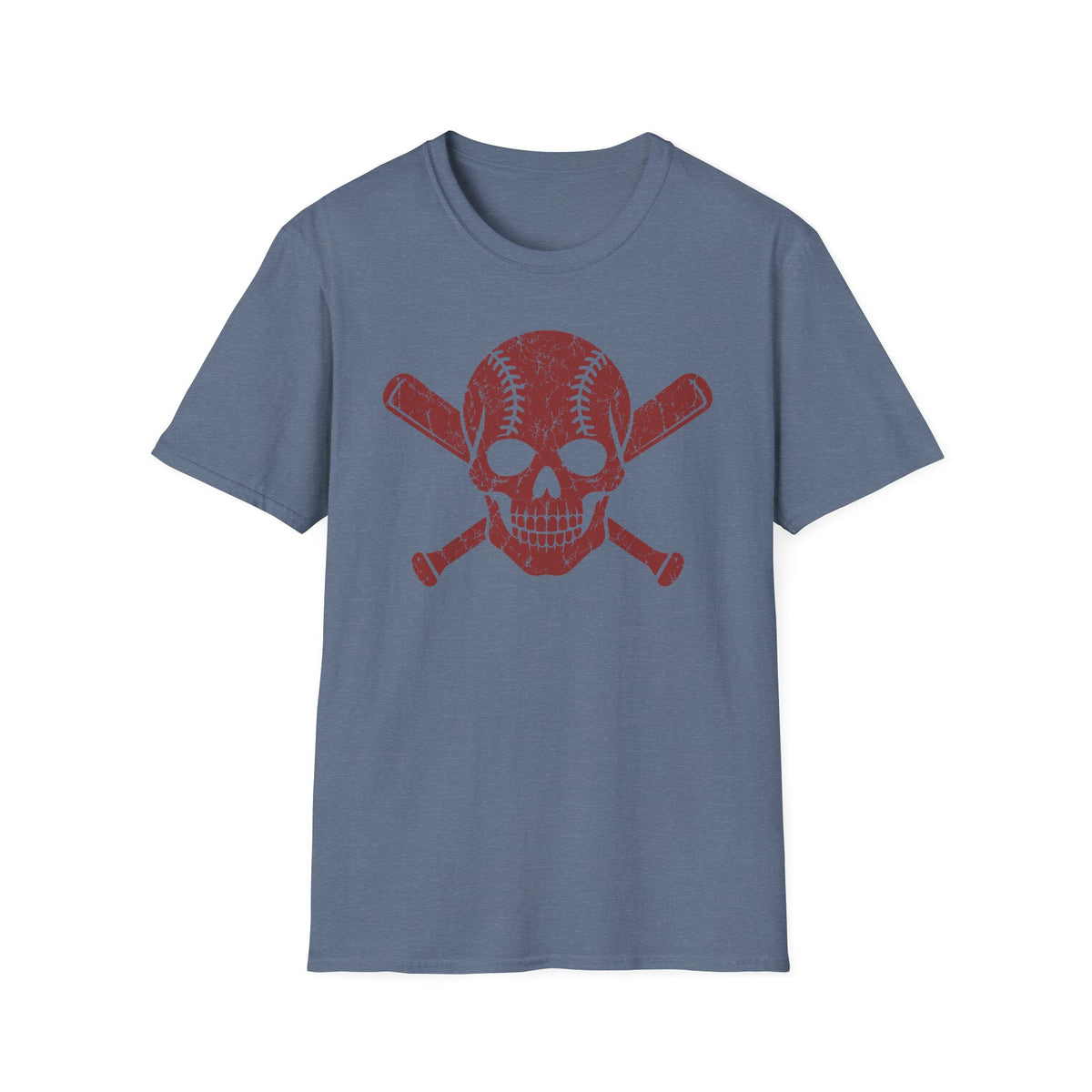 Red Skull Baseball/Softball T-Shirt