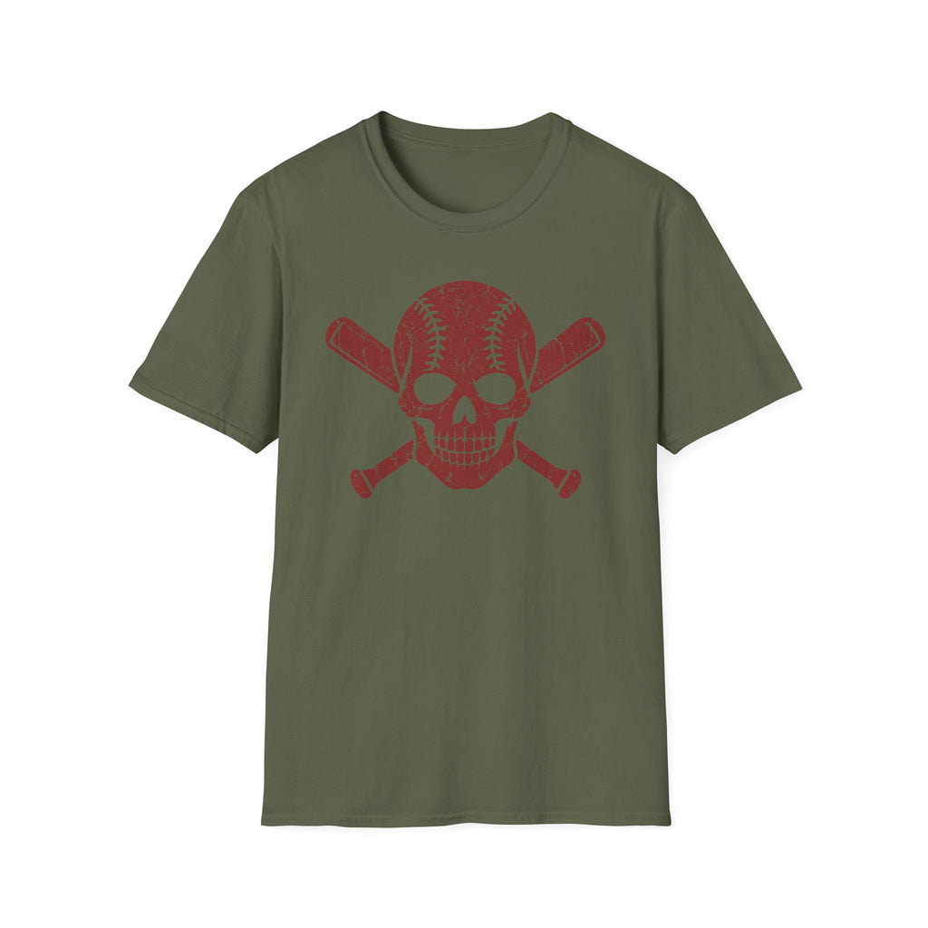 Red Skull Baseball/Softball T-Shirt
