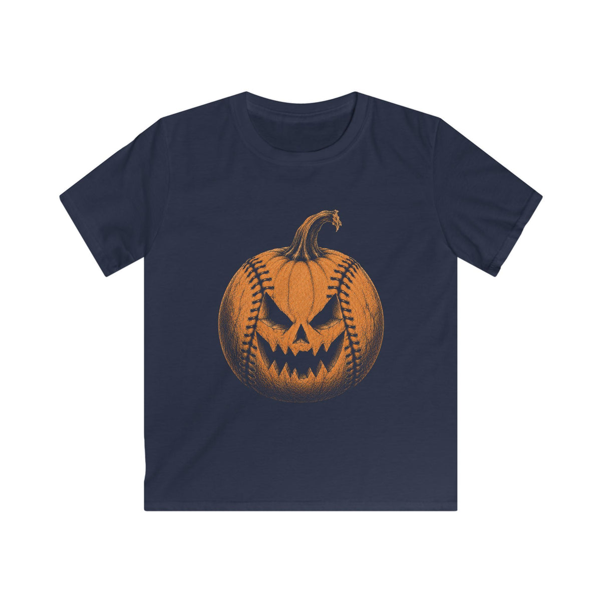 Baseball Jack-O'-Lantern Youth T-Shirt