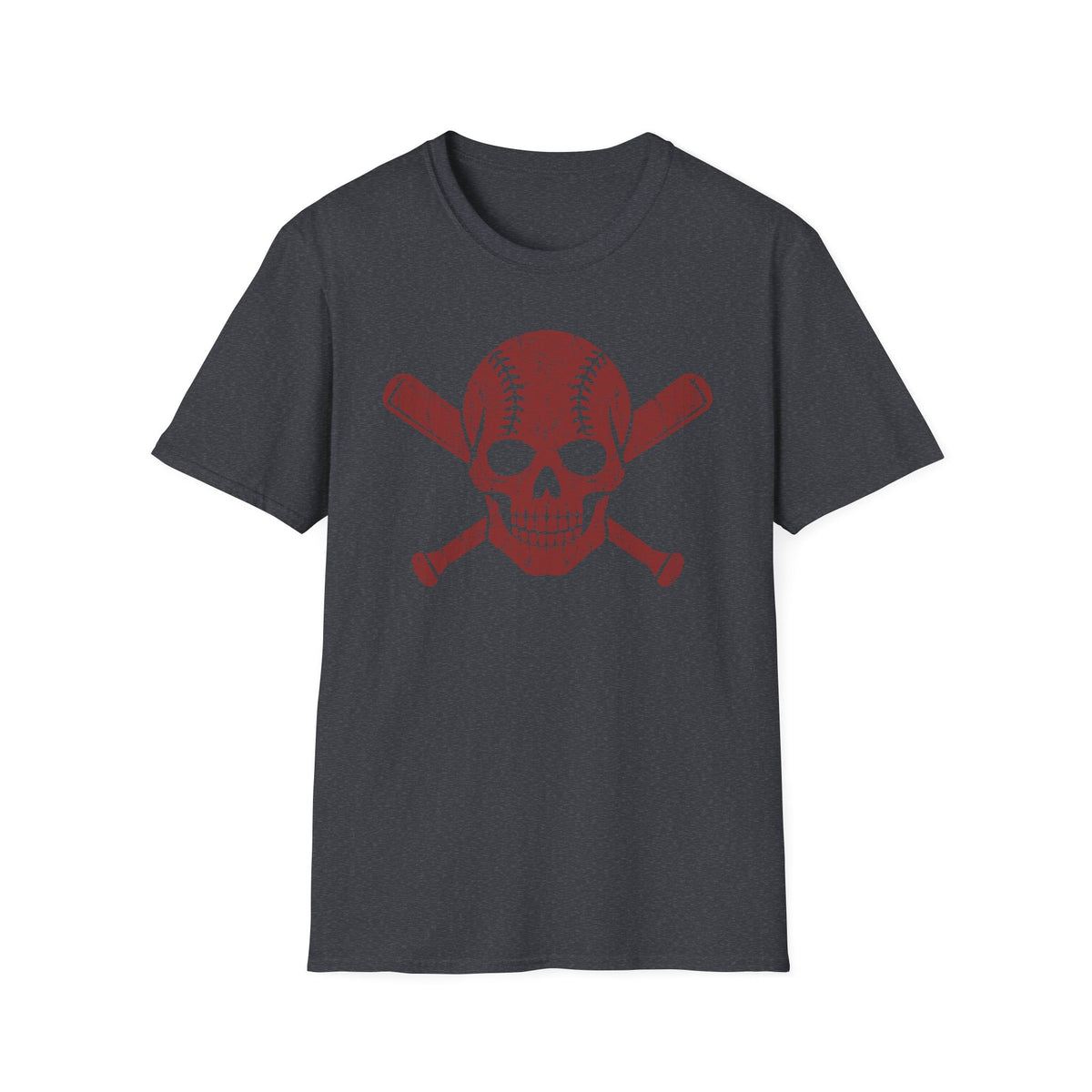 Red Skull Baseball/Softball T-Shirt