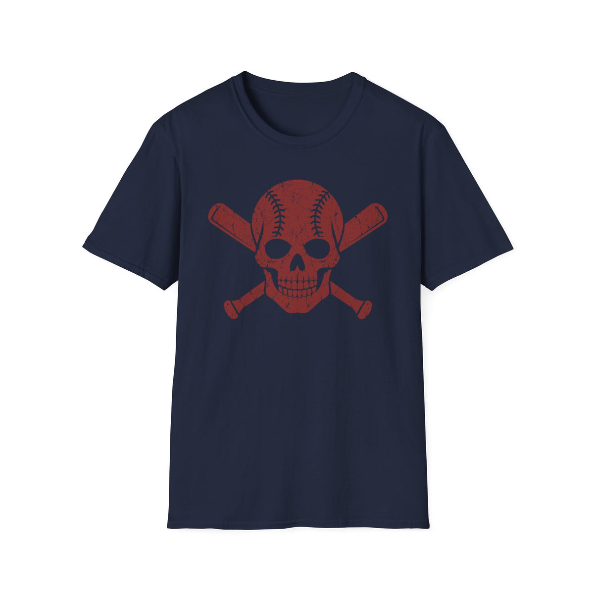 Red Skull Baseball/Softball T-Shirt