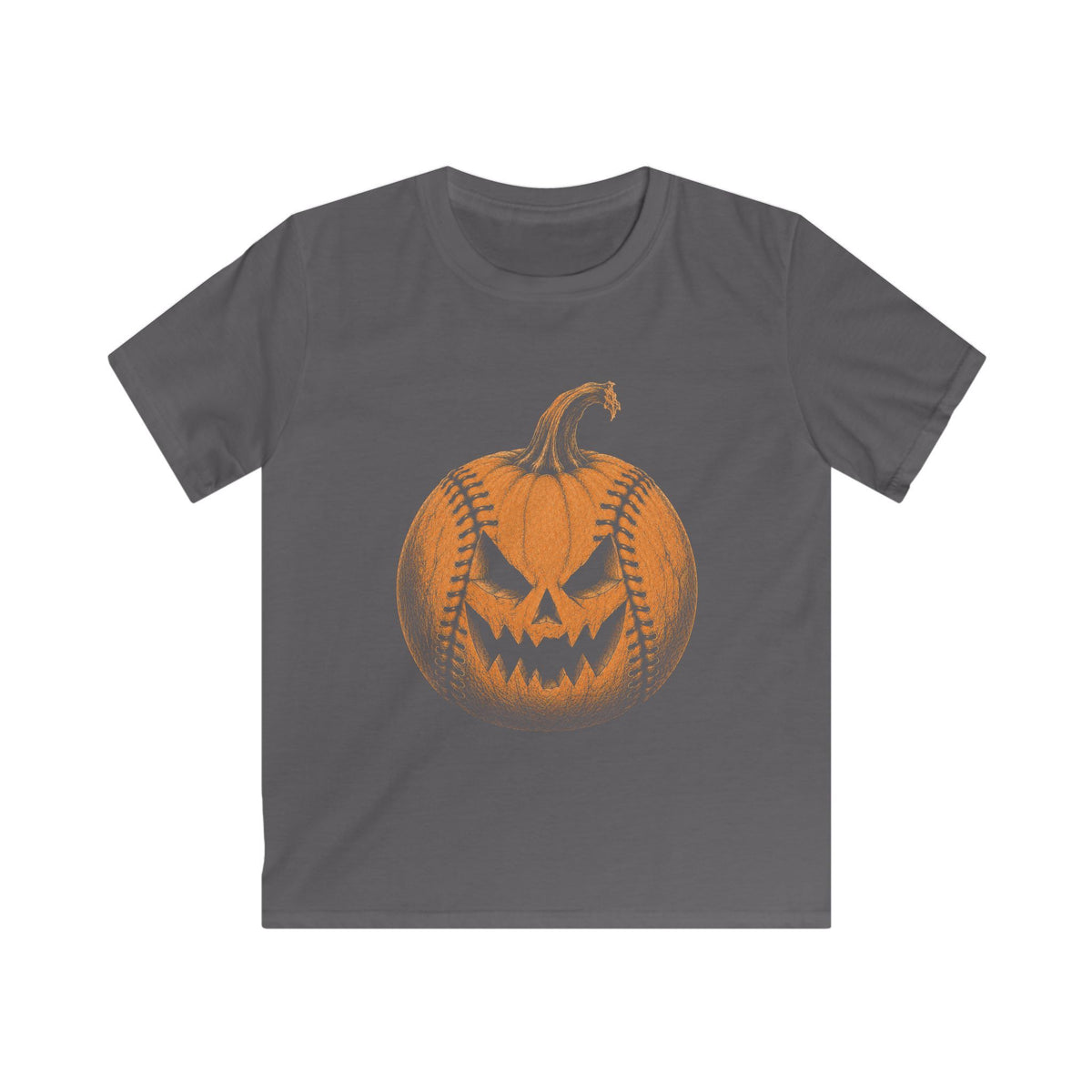 Baseball Jack-O'-Lantern Youth T-Shirt