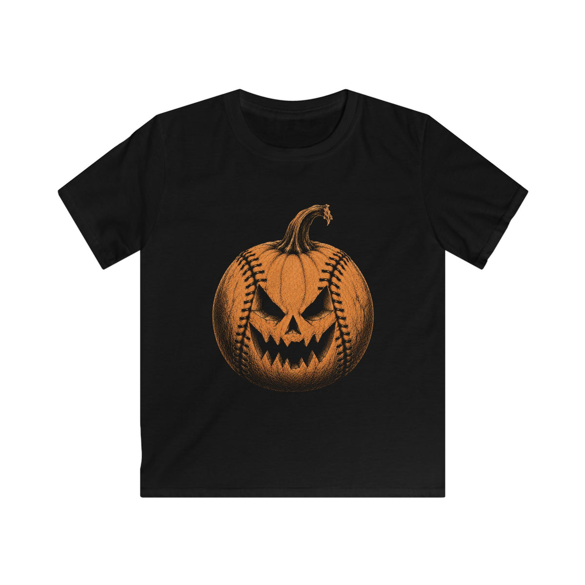 Baseball Jack-O'-Lantern Youth T-Shirt