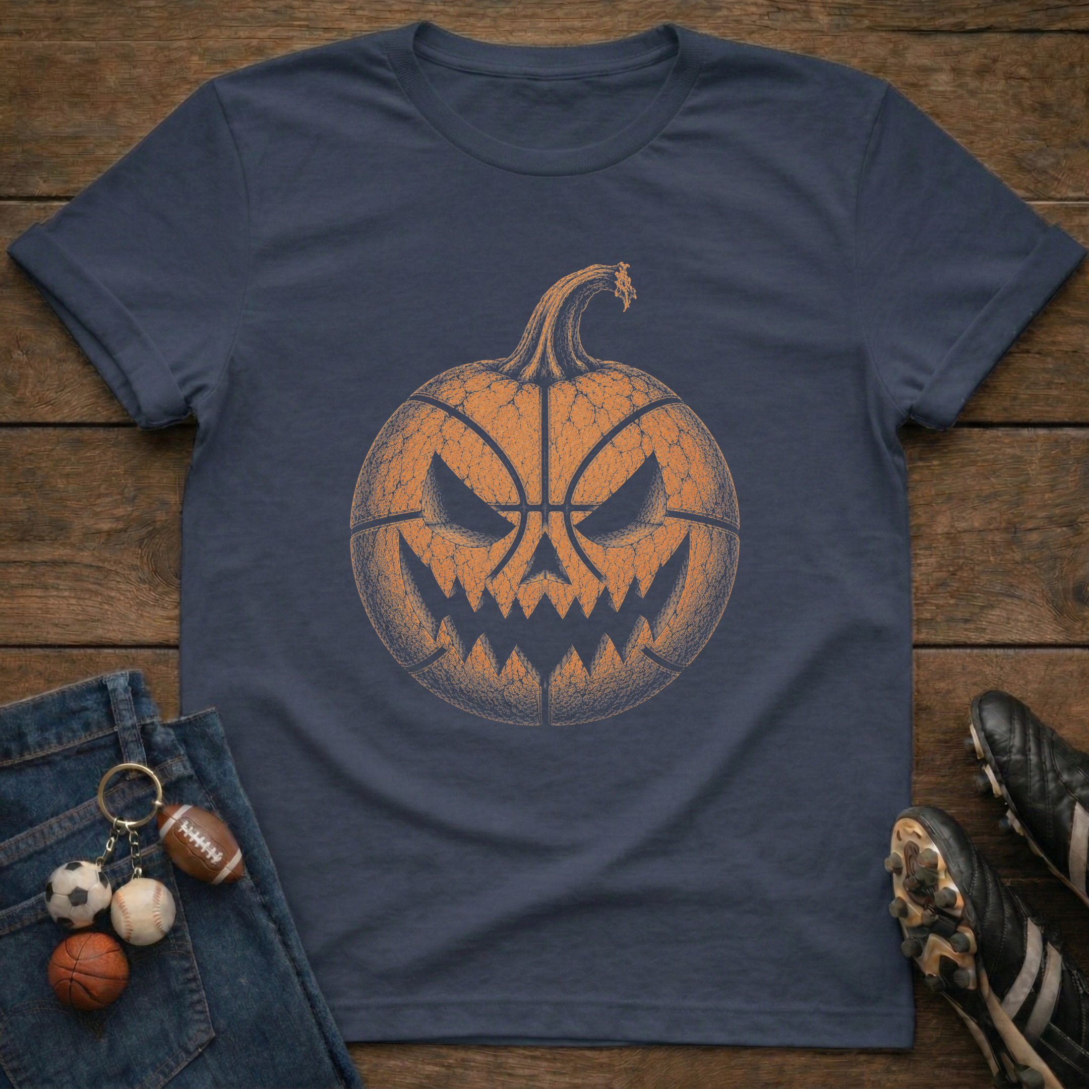 Basketball Jack O' Lantern T-Shirt