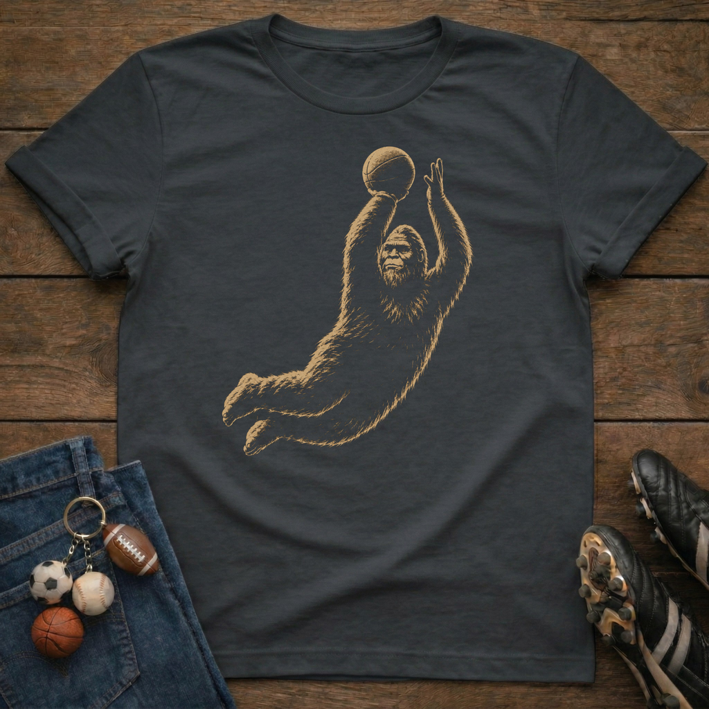 Bigfoot Basketball Meme T-Shirt
