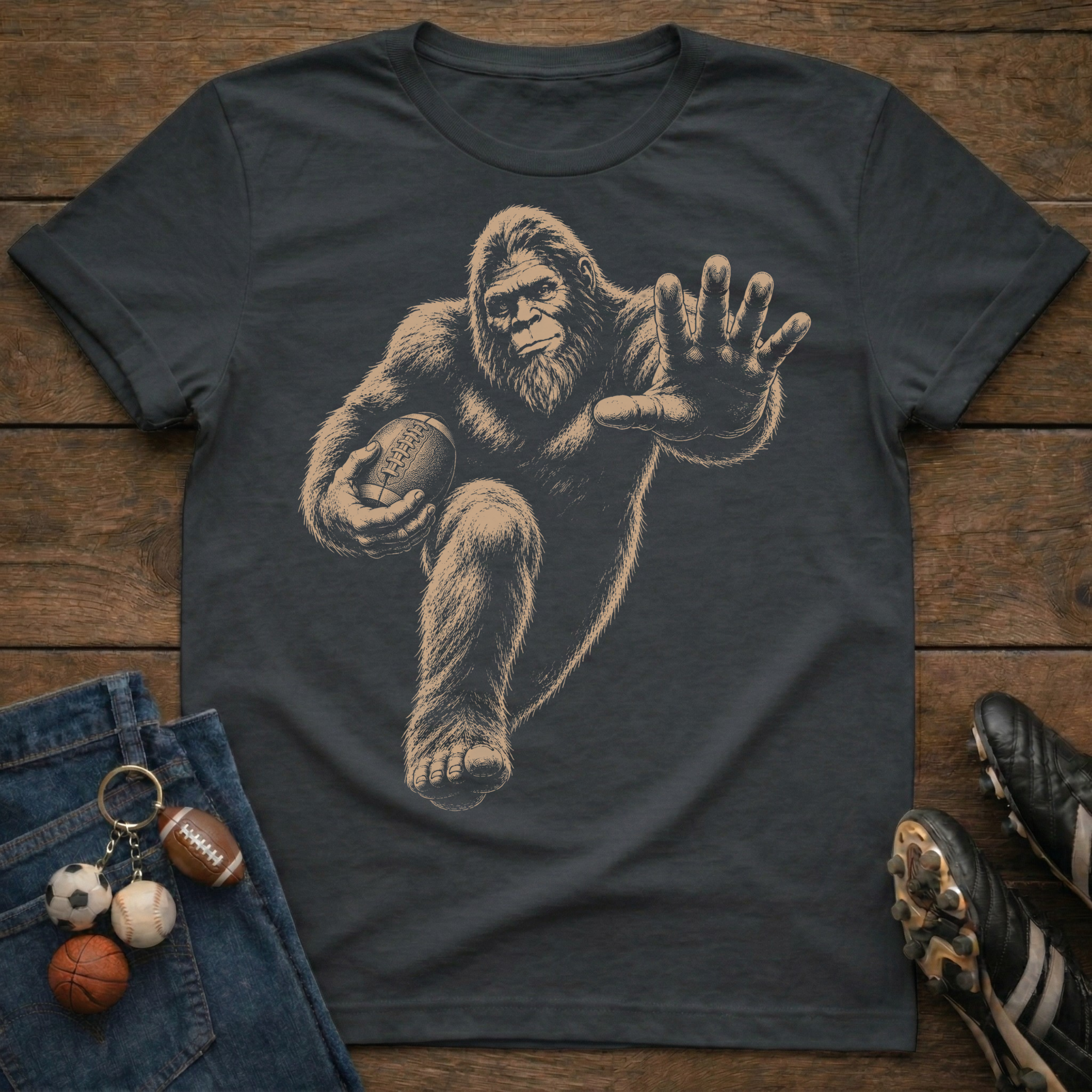 Bigfoot Football T-Shirt