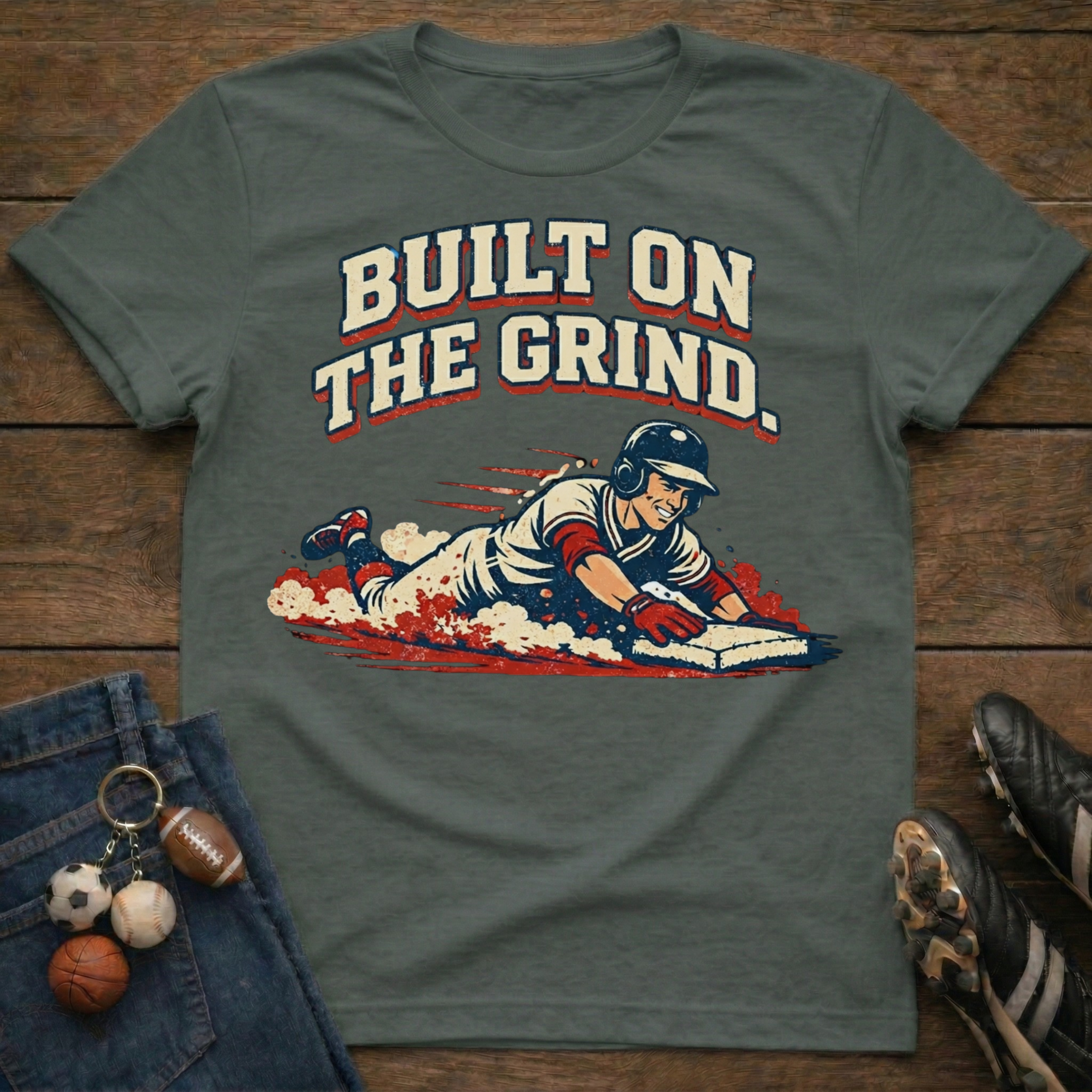 Built On The Grind Baseball T-Shirt