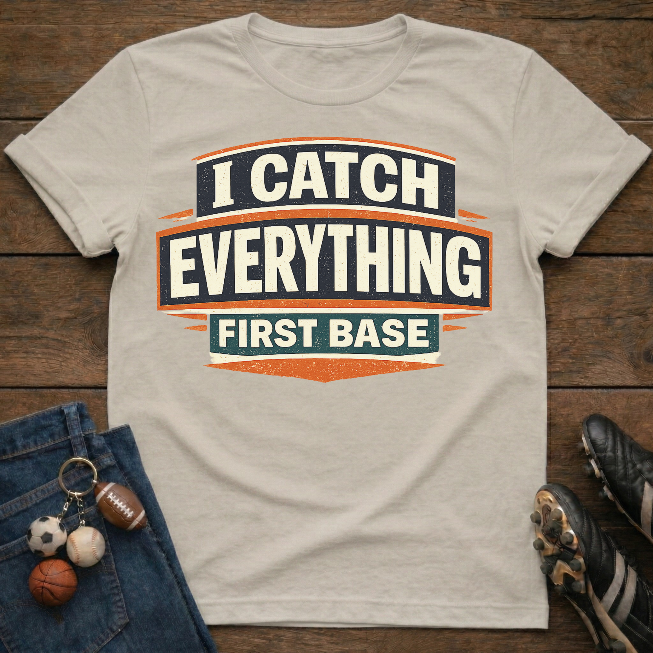 I Catch Everything First Base T-Shirt