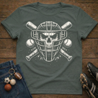 Baseball Skull Catcher T-Shirt