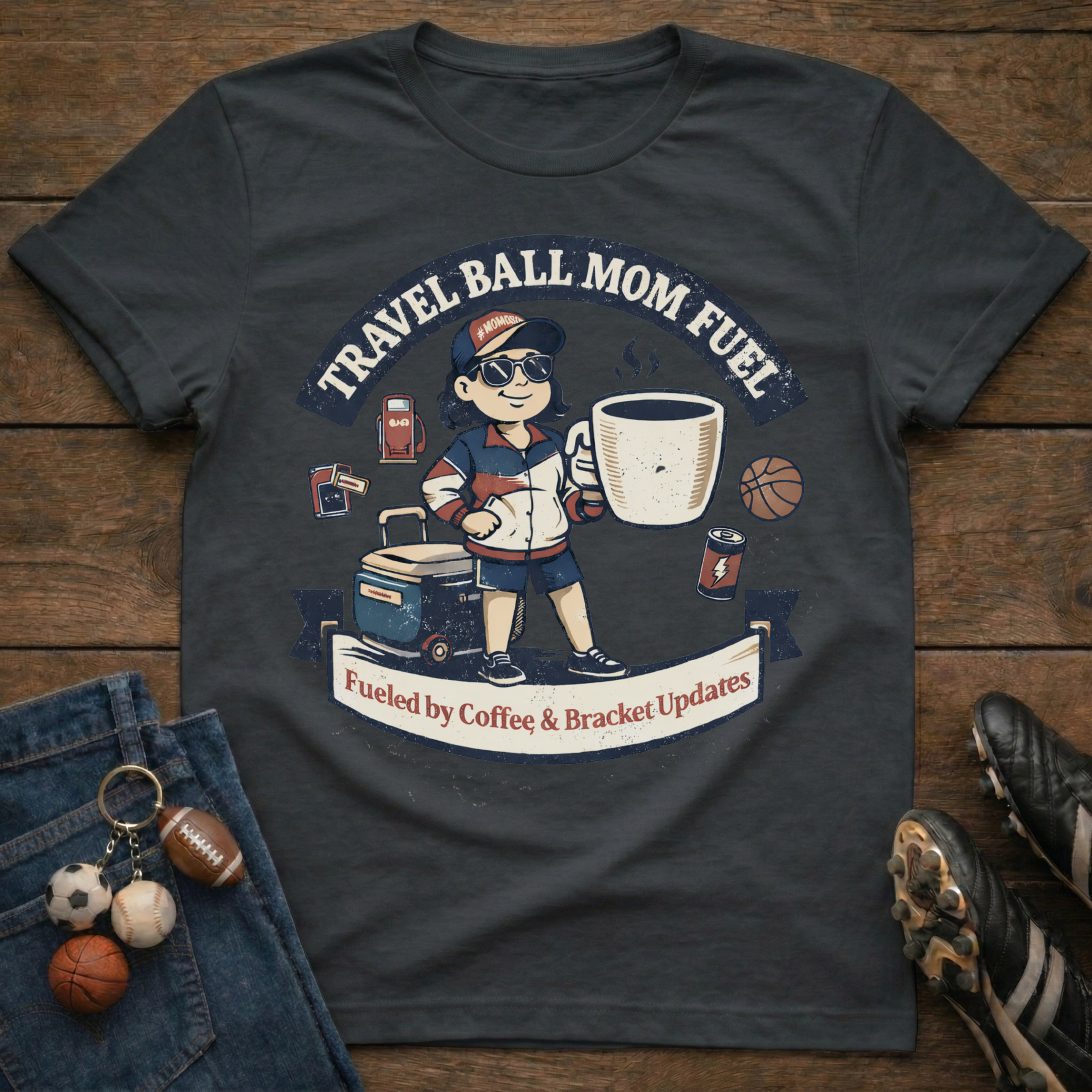 Travel Ball Mom Fuel Basketball T-Shirt